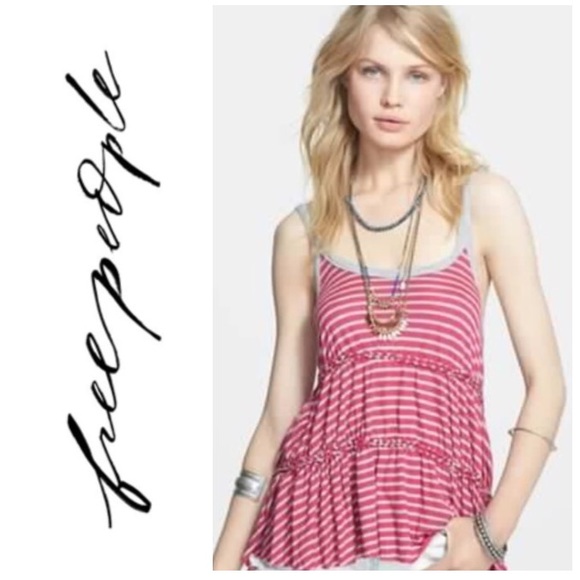 Free People Tops - NEW!  Free People 'Florence' stripe tiered tank